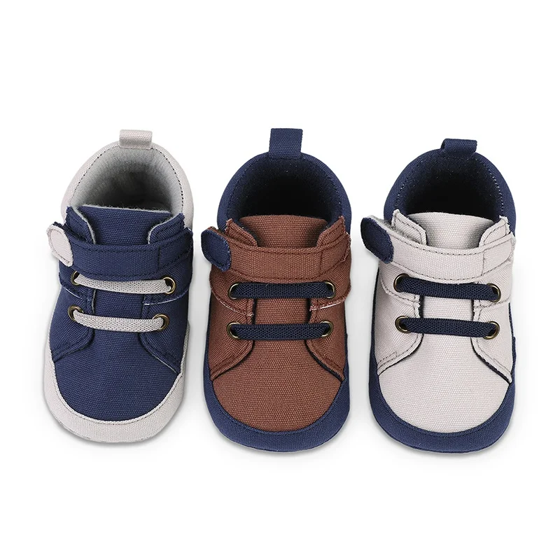 Spring Summer Baby Casual Shoes Solid Color Cotton Prewalker Soft Sole Non-slip Toddler Prewalker For Girls Boy Baby Shoes 0-1Y