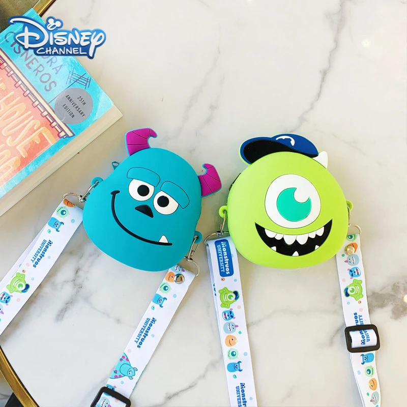 

Disney Silicone Bag Monster University Cartoon Big Eyes Mike Hairy Monster Sullivan Cute Student Bag Ornament Children Toy Gift