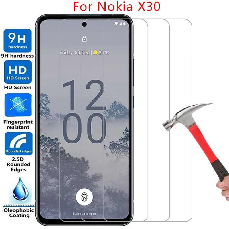 phone case for nokia x30 screen protector tempered glass on nokiax30 x 30 30x 5g back cover 360 protective coque bag cas x30case