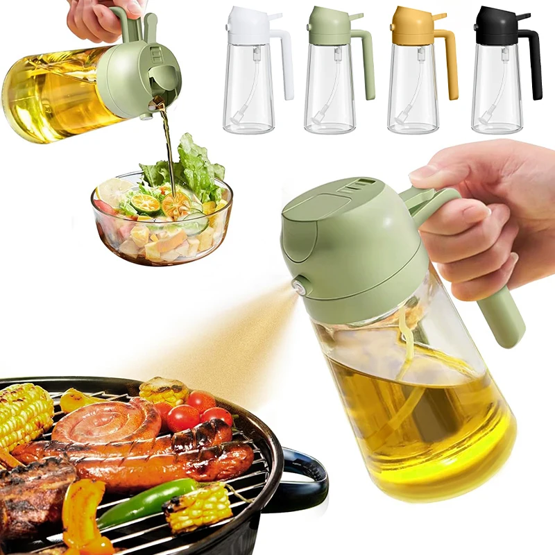 1pc Oil Spray Bottle, Anti-leakage Olive Oil Storage Bottle,For Air Fryer BBQ Cooking Salad Vinegar And Oil Bottle Dispenser