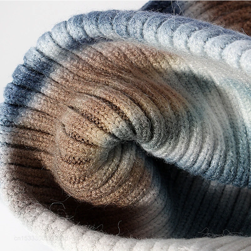 샤오미 가을 겨울 타이 염색 니트 코튼 모자, 다목적 따뜻한 두꺼운 모직 모자, 여성 비니 모자, 남성 패션 모자