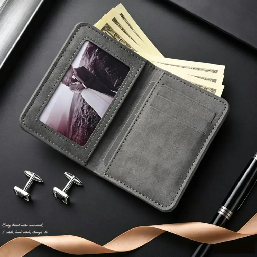 New Slim Profile Men's Card Holder Mini Size Multi Card Slots Bifold Wallet Anti-Magnetic Multifunctional Mini Wallet Drivers