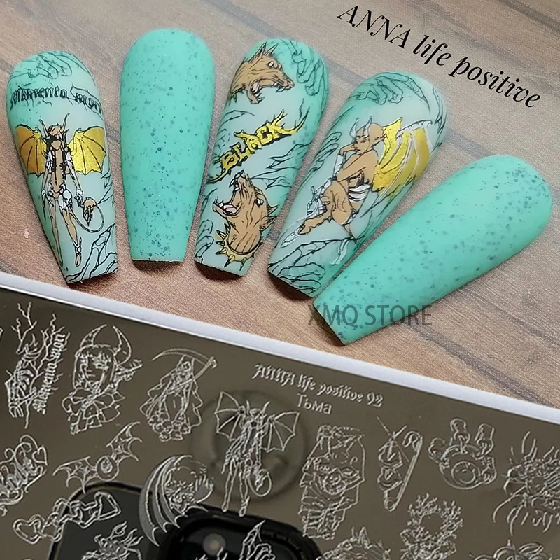 XMQ STAMPING NAIL PLATES FRUIT TEMPLATES SKULL IMAGEPLATE Halloween