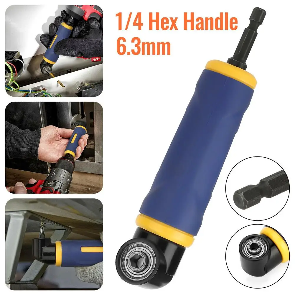 1Pc 90 Degree Right Angle Driver Screwdriver Socket Hand Adapter Tools Set 1/4 Hex Shank For Power Drill Screwdriver Bits Tools