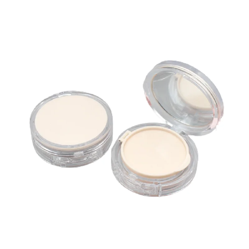 

Clear Round BB CC Cream 10pcs Compact Case Empty Plastic Cosmetic Containers Air Cushion Replacement Boxes With Mirror