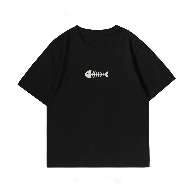 

Loose front shoulder short-sleeved t-shirt womens 2025 summer new versatile simple style pure cotton top