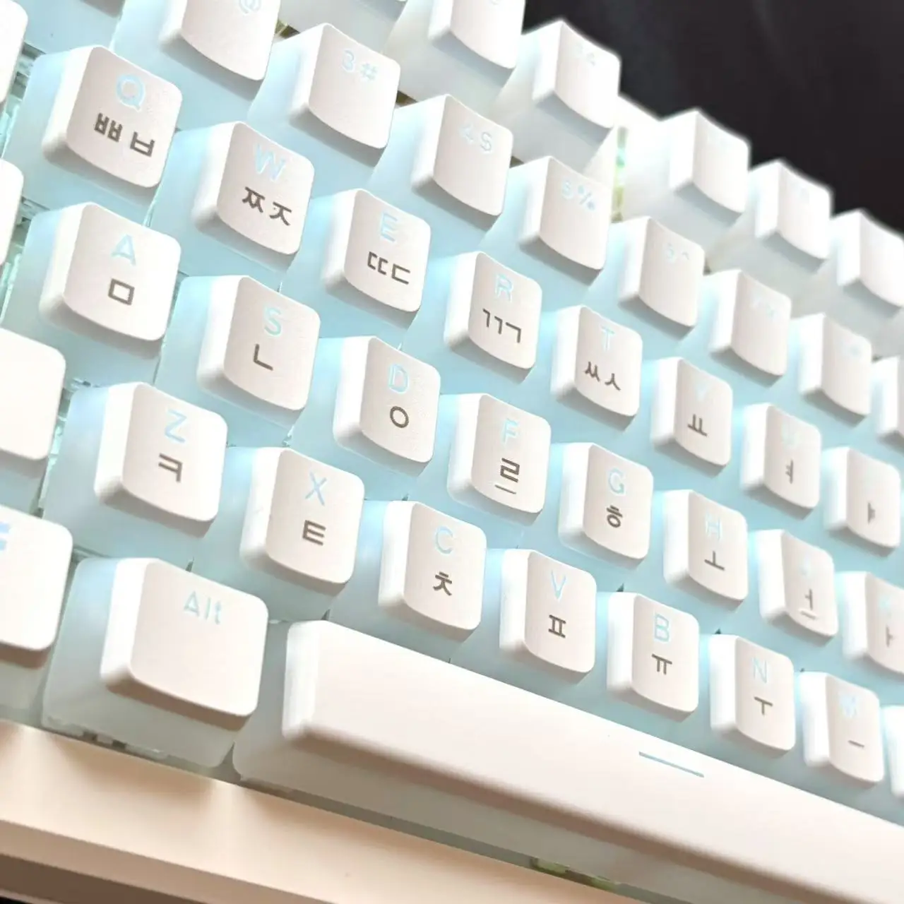 Hangul Keycap Korean Layout Keycap Pudding Keycaps Set PBT OEM Profile For Gaming Mechanical Keyboard for Cherry MX Switch