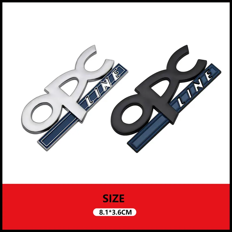 For Opel Mokka Corsa Meriva Zafira Astra J H G Vectra Antara OPC Line Emblem Metal Car Sticker Front Grille Badge