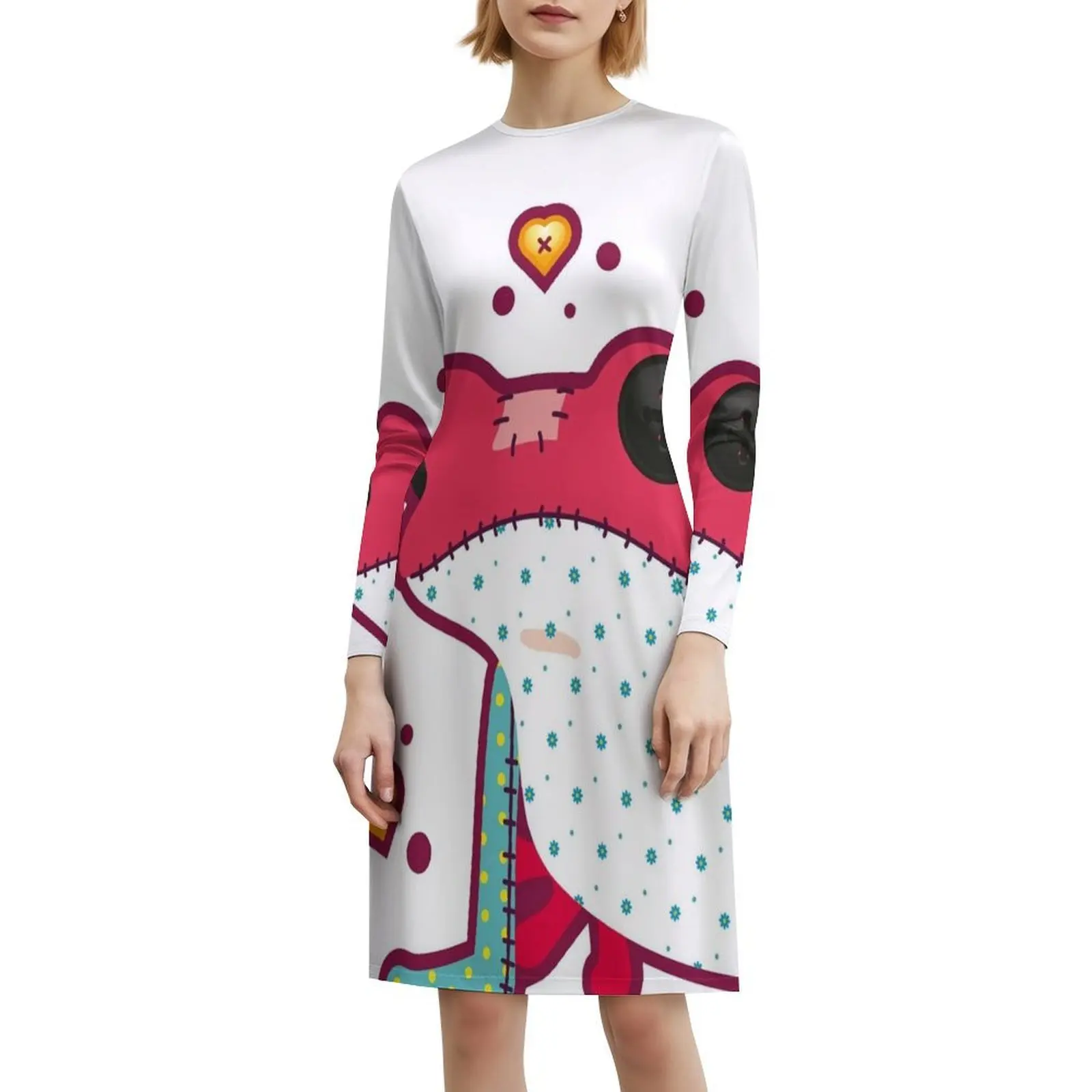 دوول الضفدع البوهيمي فستان بلا أكمام متعدد طباعة شاطئ عطلة فستان الحفلات دوول دمية موسم احتفالي اللعب الملابس النسائية #6