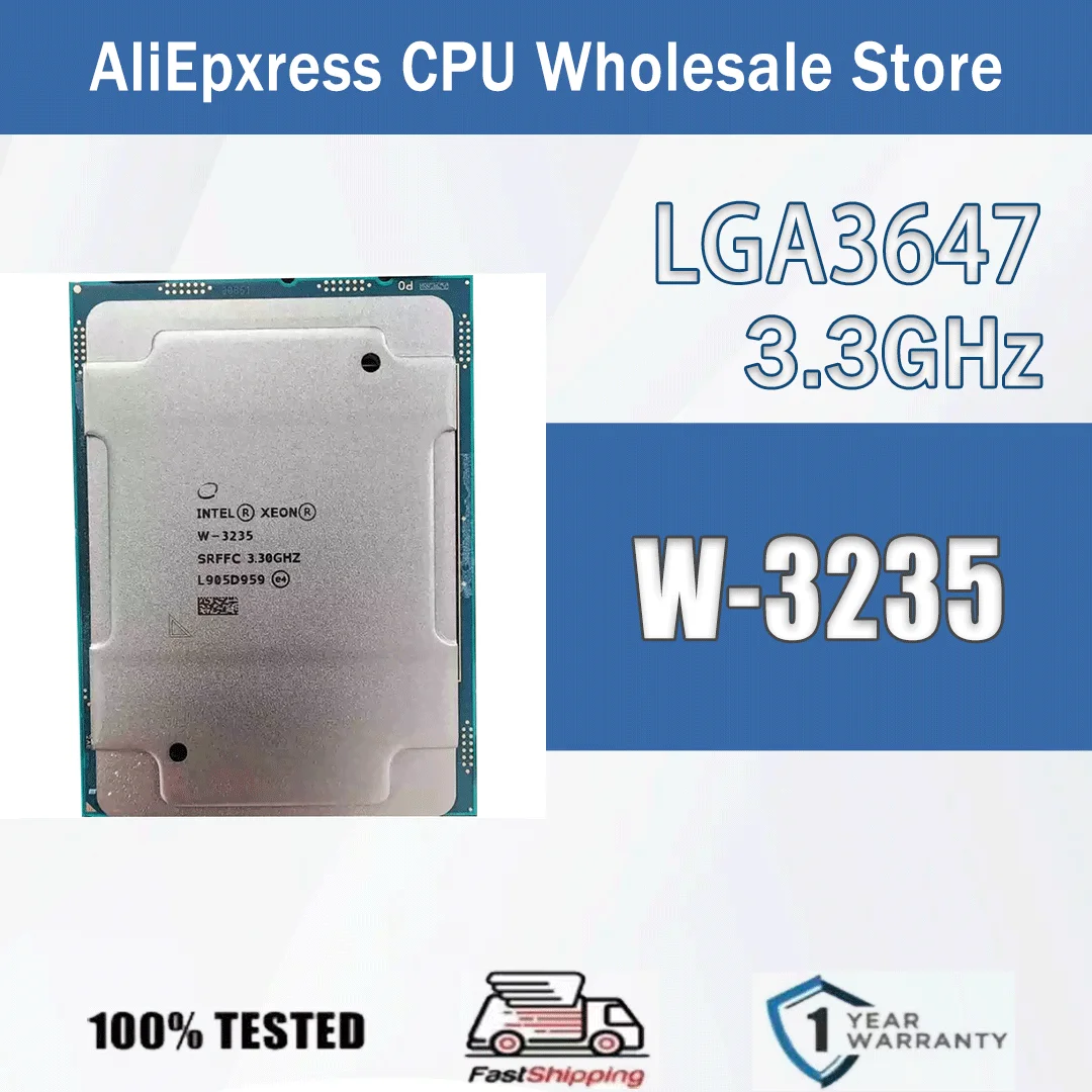 Intel Xeon W-3235 16 Core 32 Thread 3.3GHz 180W 24.75MB Cache 14nm