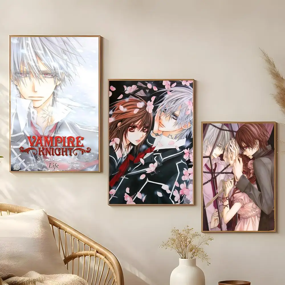 Anime Vampire Knight Poster Poster Self-adhesive Art Waterproof Paper Sticker Coffee House Bar Room Wall Decor