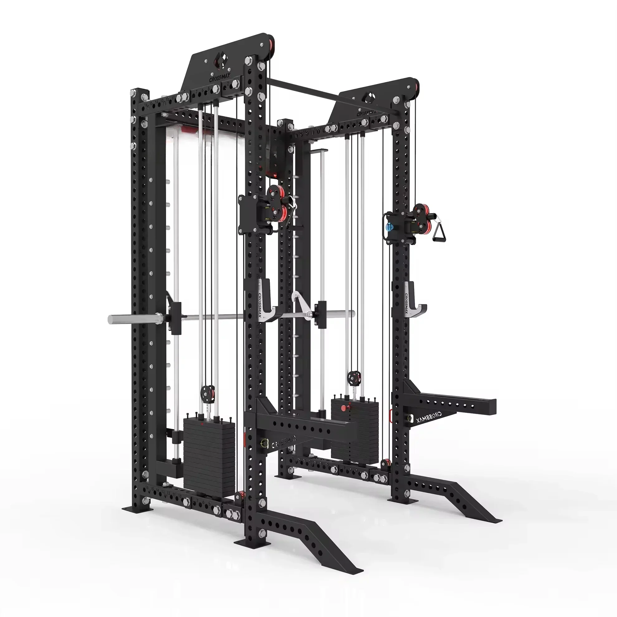 

cable crossover machine smith machine gym equipment fitness power rack