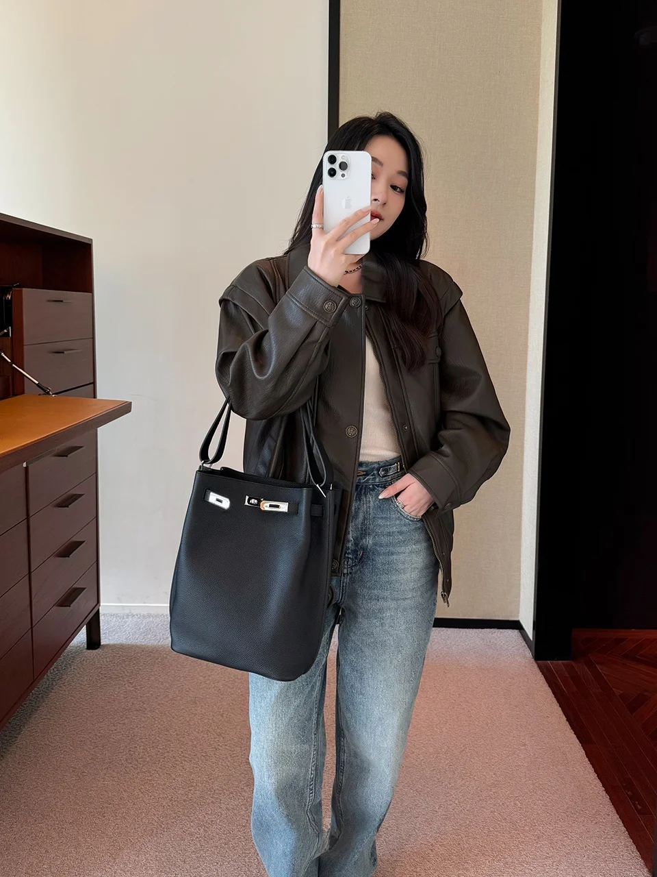 

Роскошная сумка-ведро Racice из натуральной кожи высшего качества, сумка через плечо, городская сумка, сумка-тоут на одно плечо