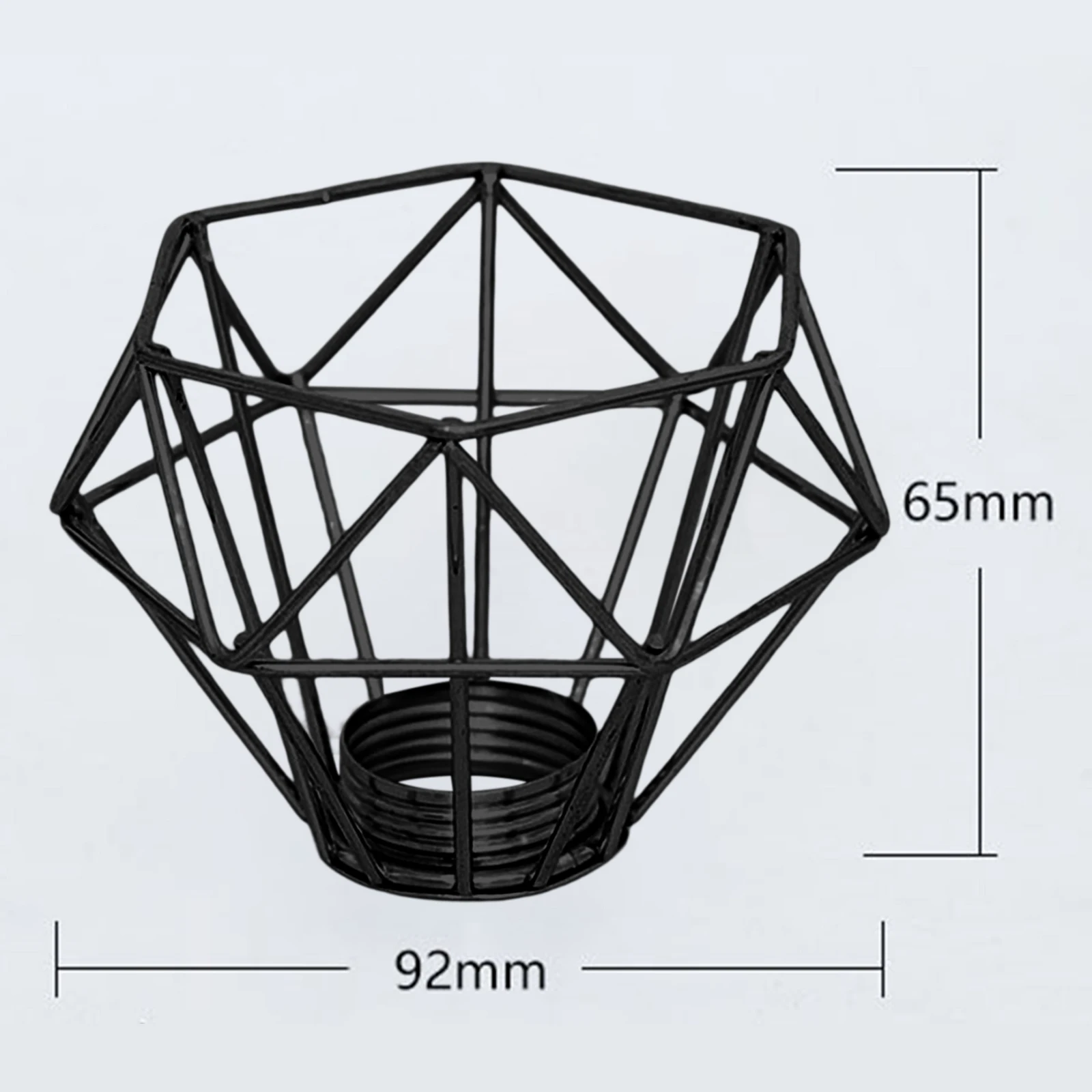 Modern Lampshade Metal Light Cage Ceiling Light Cover Diamond Shape Bulb Cage for Farmhouse Bedroom Cafe Living Room Accessories