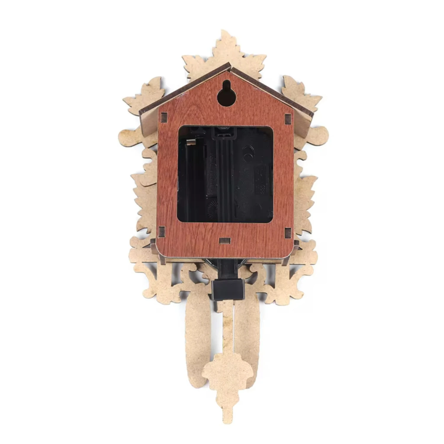 2 Styles Clock Antique Wooden Birdhouse Wall Clock  Decor Hanging Clock Auto Swing Bell Pendulum Hanging Clock