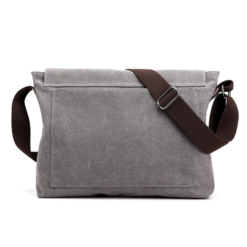 Fashion Solid vintage Canvas Messenger Satchel Bags Buckle Casual Portable Shoulder Bag Korean Trend Simple Pack For Men 2023