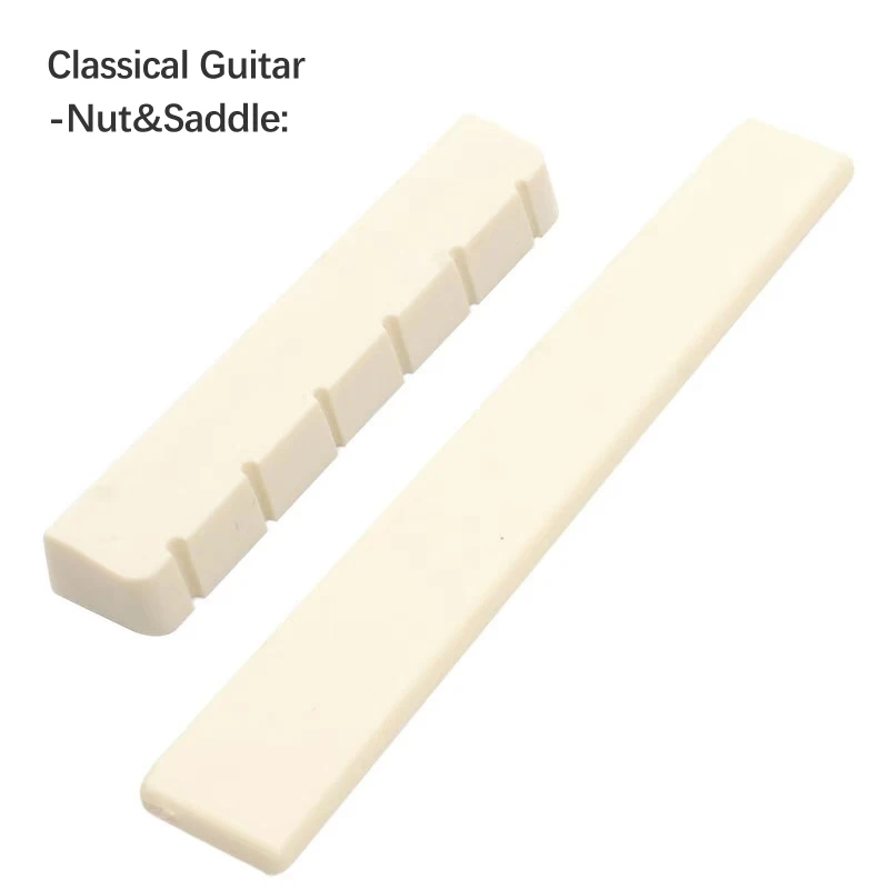 Stegset aus Palisander für Akustikgitarre mit Stiften, Mutter und Sattel, obere untere Saitenkissen für Folk-/Klassiker-/Uku-Gitarrenzubehör – Detail 25