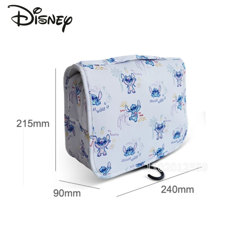 Bolsa de maquillaje portátil de marca de lujo de Disney, bolsa de almacenamiento de maquillaje de gran capacidad, impermeable, dibujos animados de moda, bolsa de lavado, nuevo