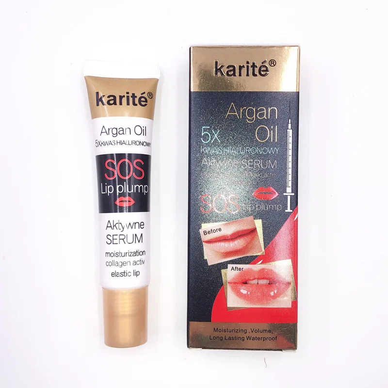 Argan Oil Lip Plumper Oil Fast Volumising Lip Gloss Reduce Fine Lines Boost Elasticity Brighten Moisturizing Lip Care