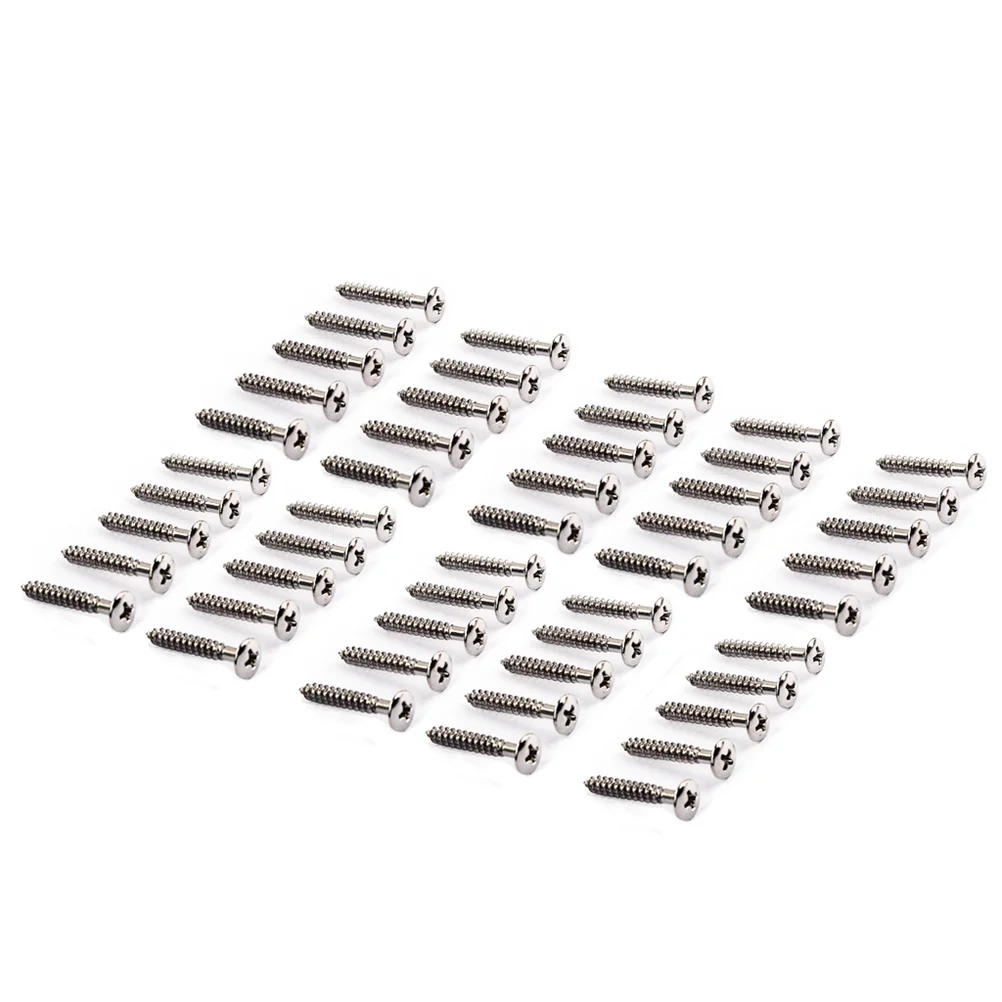 50 PCS/Set Guitar Bass Bridge Screws Guitar Tremolo Bridge Mounting Screws for Start ST TL Electric Guitar 35 x 25 mm