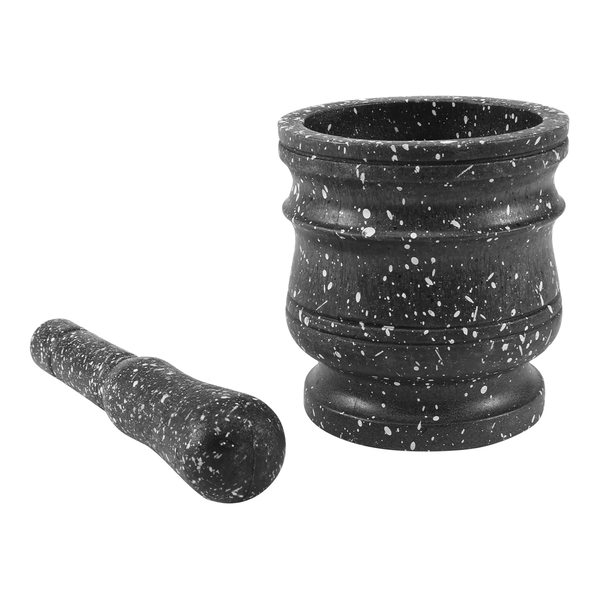 New Granite Pattern Pestle Set Stone Herb Spice Grinder Solid Grinder Cooking Set