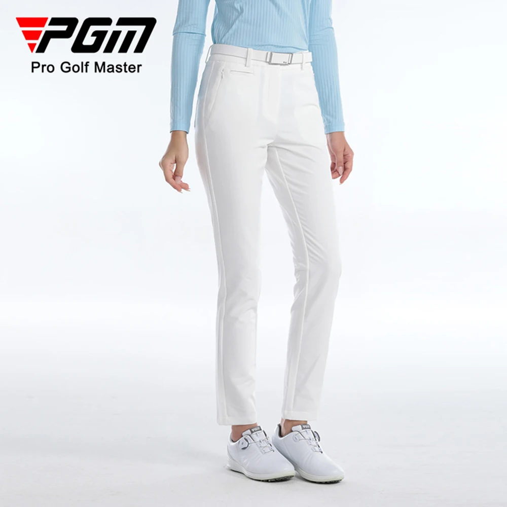 PGM Women's Invisible Pocket Zipper High Elastic Soft Golf Pants, Leisure Sports Trousers, Comfortable, Casual, KUZ163