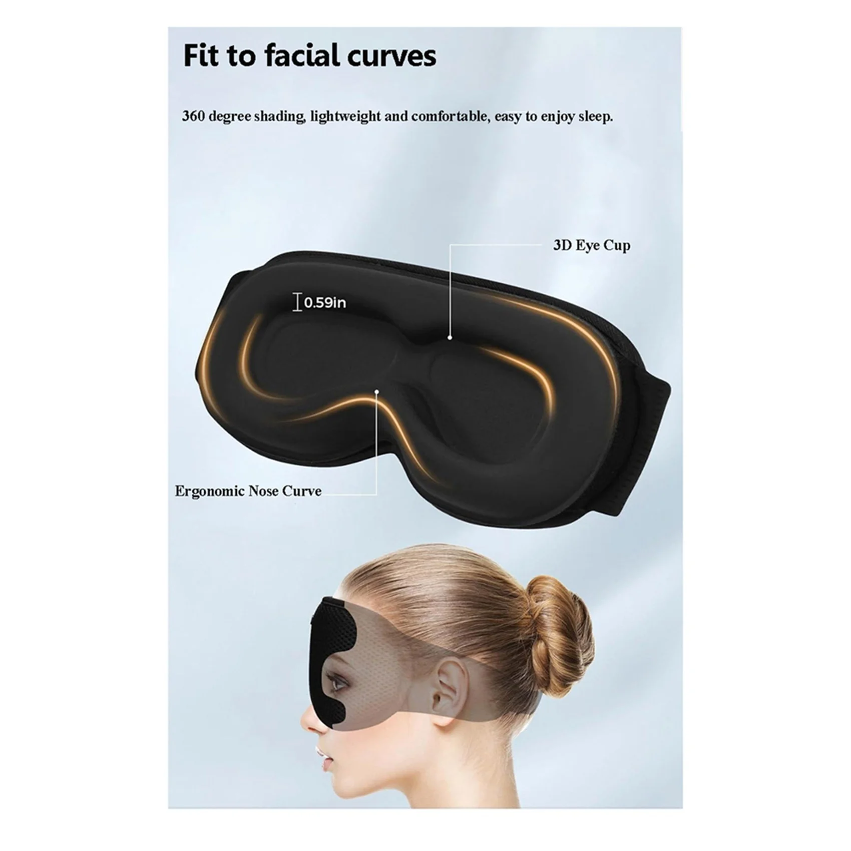 

Беспроводные 3D-наушники для сна Y69A 2X с маской для глаз, мягкие, моющиеся, Bluetooth 5.4, для прослушивания музыки и звонков без помощи рук