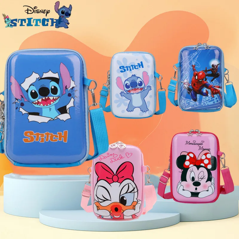 Disney Spiderman Stitch zaino per bambini Mickey Minnie Mouse borsa a tracolla Baby Boy Girl Kindergarten Primary Coin Bag Toys