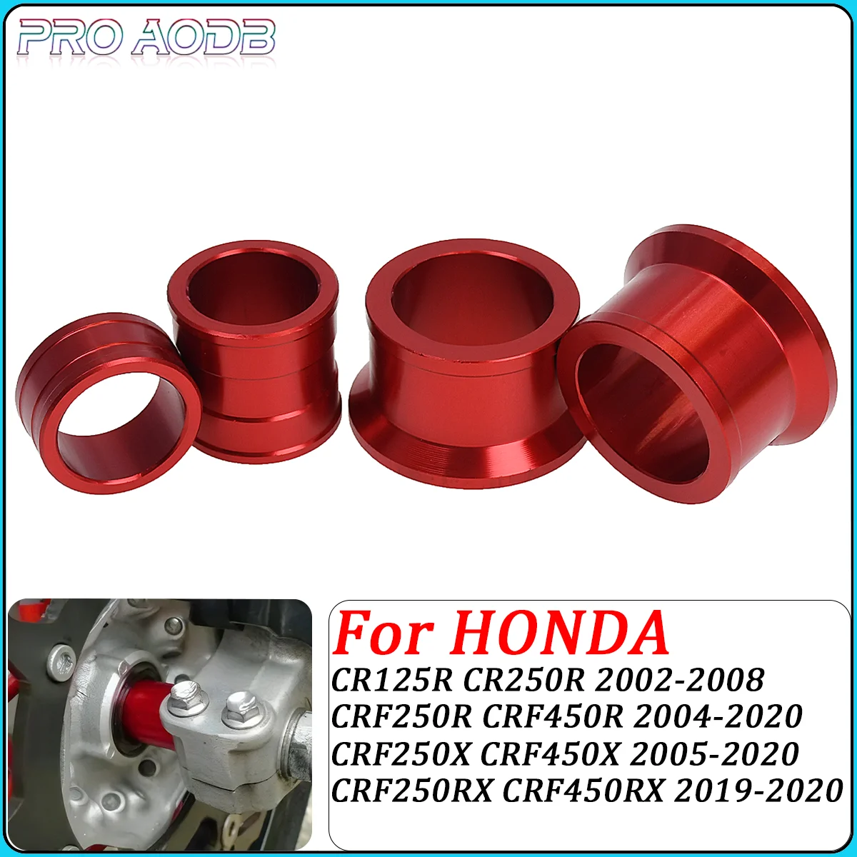 

Motocycle CNC Front Rear Wheel Hub Spacers For Honda CRF125 CRF250 CRF250R CRF250X CRF450R CRF450X 2002-2018 Pit Bike Motobike