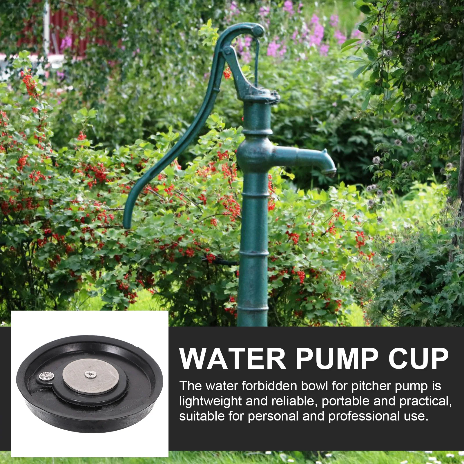 

2pcs Water Pump Forbidden Bowl 90mm Black Pitcher Pump Seal Cup Rubber Stopping Bowl Universal Hose Accessories