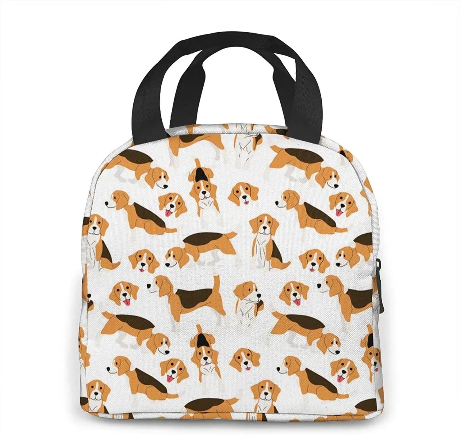 Beagle Dog Lunch Bag Insulated Water-Resistant Tote Bag Reusable Lunch Box for Work Picnic Travel