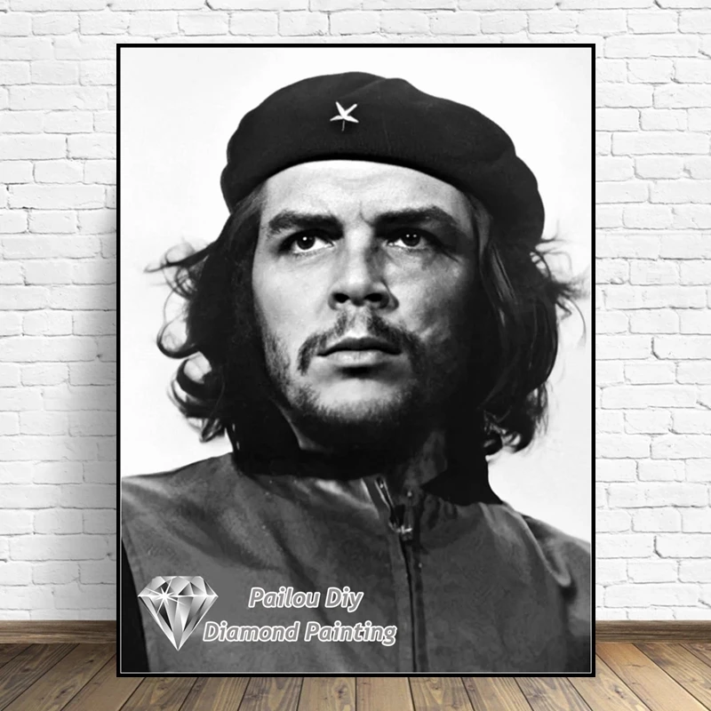 Classical Black And White Che Guevara 5d Diamond Painting Kits Celebrity Revolutionary Leader Embroidery Cross Stitch Room Decor