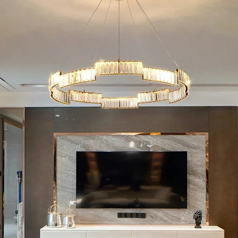 Modern Luxury Living Room Chandelier Bedroom Restaurant Crystal Led Ceiling Lamp Lustre Lamps For Room Home Appliance Room Decor