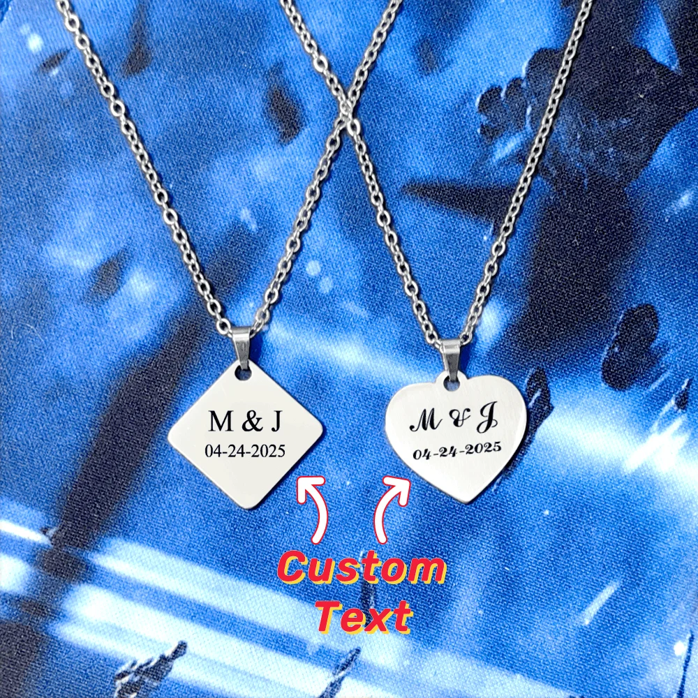 

Женское ожерелье в форме сердца с гравировкой на заказ, ожерелье с подвеской в виде ромба, изысканный рождественский подарок для нее, дочки, мамы