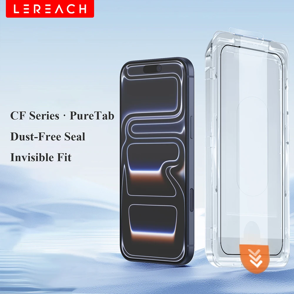 

Lereach Tempered Glass Screen Protector for iPhone 17 Pro Max 16/15 Pro Max with Dust-Free Alignment Tray Auto-Suction 0.3mm