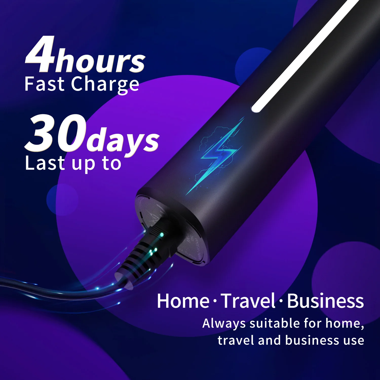 Seago Sonic Electric Toothbrush Tooth Brush USB Rechargeable Adult Ultrasonic Teeth Cleaning 8 Replacement Toothbrush Heads