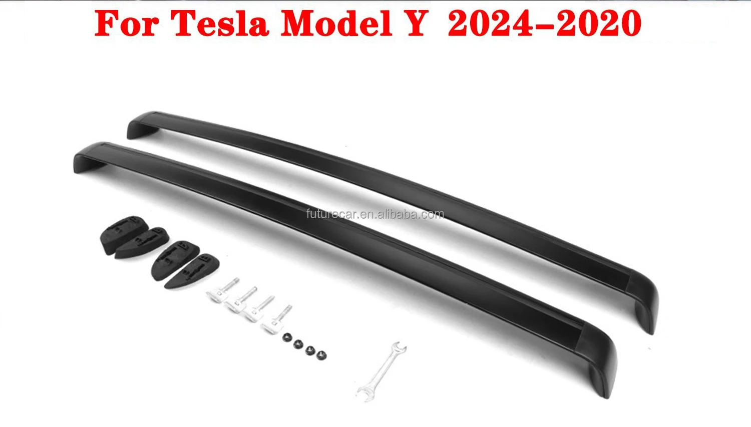 테슬라 모델 Y 2020-2024 호환 차량 루프 크로스바 루프탑 러기지 카고 랙 썸네일 3
