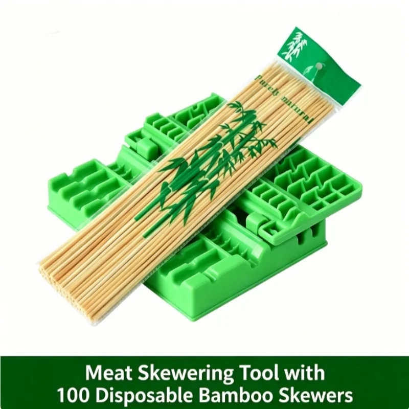 Bestseller Multifunctional Meat Skewer Machine Fast Easy BBQ Kebab Maker Tool Reusable for Home Kitchen Outdoor Party Barbecue view 3