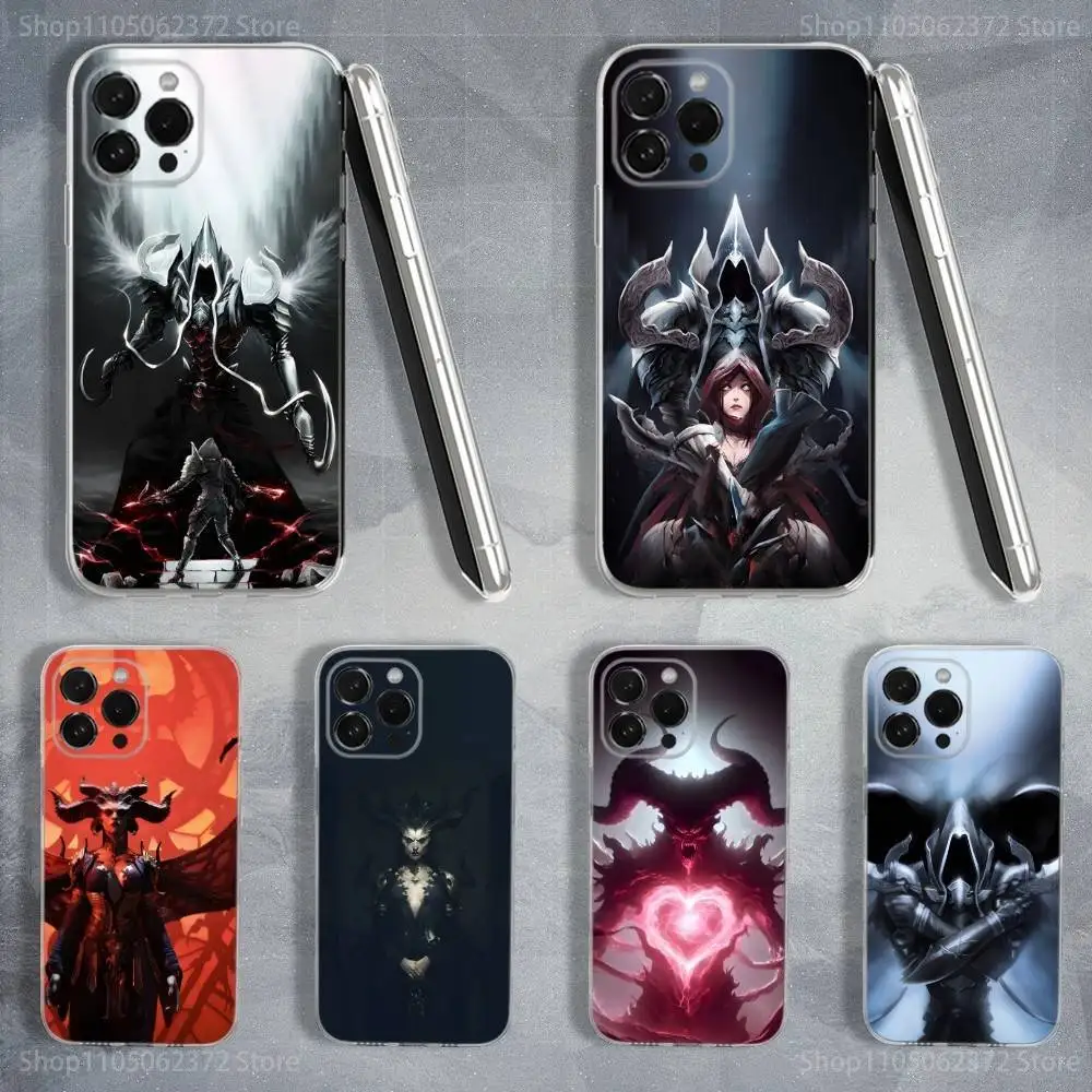 

Hot D-Diablo-ES Game Phone Case For iPhone 16,15,14,13,12,11 Pro,Max,Plus,X,XS,XR,SE,Mini Transparent Soft Cover