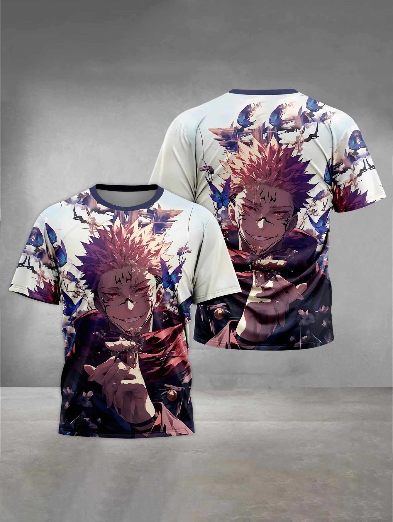 

Kaisen Satoru Gojos summer jujube printed clothing for children aged 5 to 14, outdoor round neck T-shirt tops for boys and girls