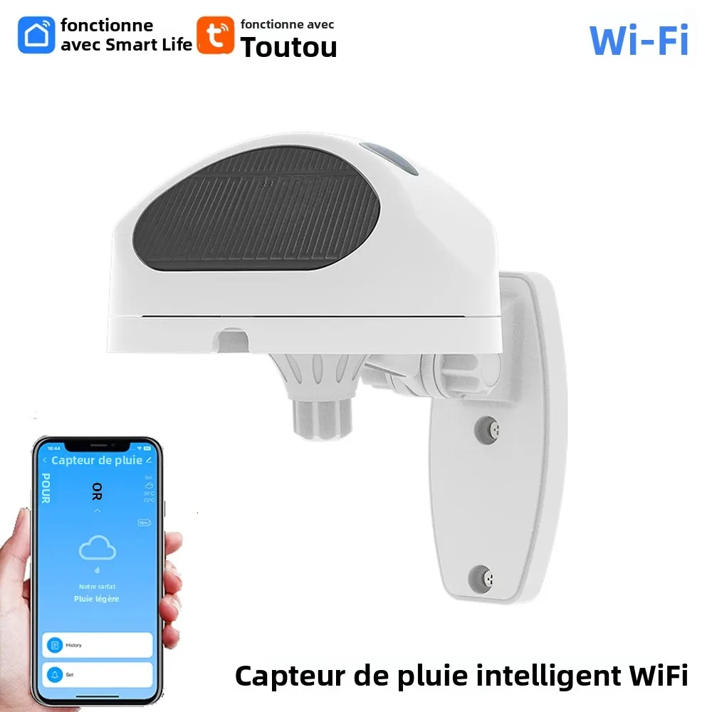 Haozee Tuya WiFi capteur de pluie intelligent extérieur IP66 étanche détecteur de pluie sans fil détection de pluie en temps réel moniteur à distance
