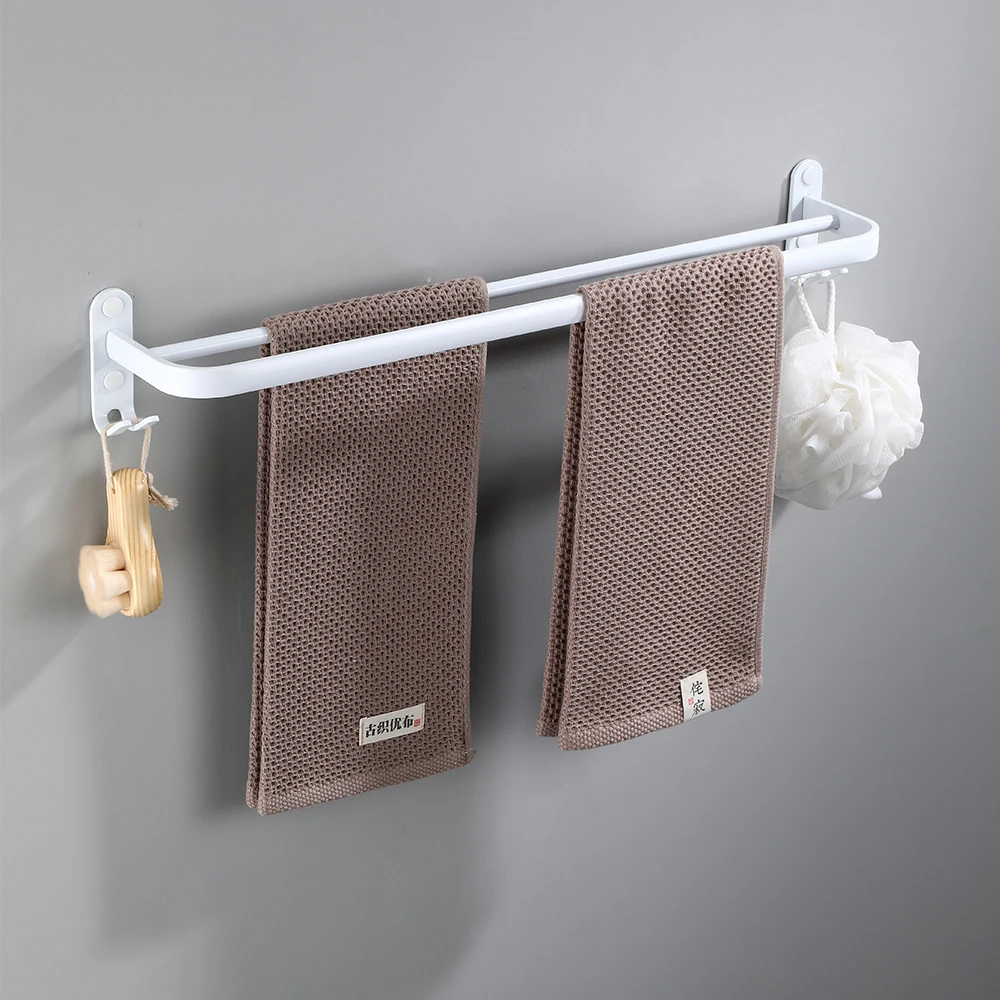 

Bathroom Towel Bar Single Rod Wall-mounted Towel Rack Storage Rail Shelf Towel Rack Hanging Holder Accessories Stainless Steel