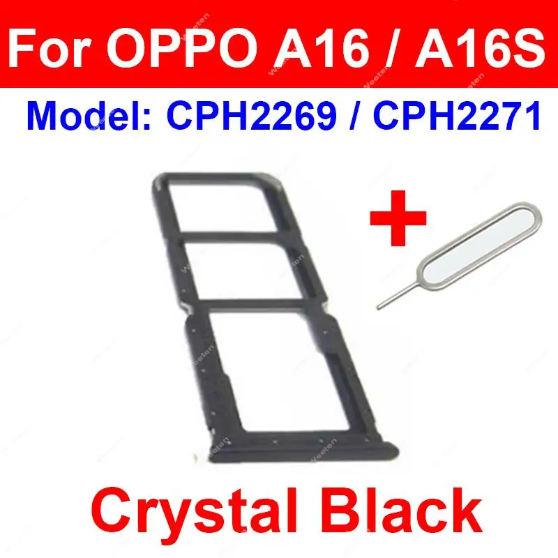 For OPPO A12 A12s A15 A15S 4G A16 A16S A17 A17K  Card Slot Reader Adapter Sim Card Tray Holder Replacement Repair Parts