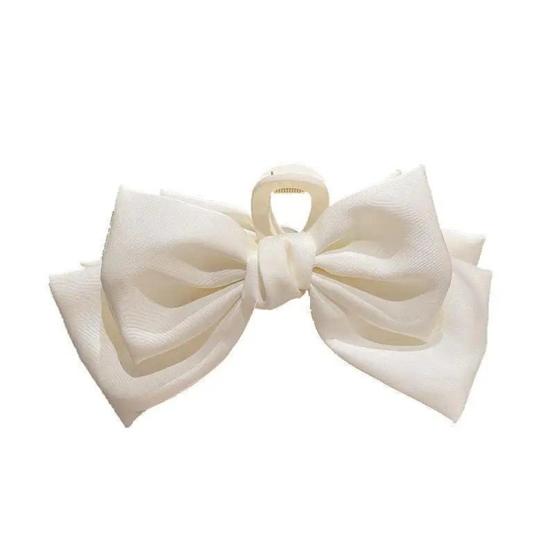 1 Stück Elegante Mädchen-Haarspange mit Doppelseitiger Schleife in Einfarbigem Design für Frauen, Süße Haarklammer für Partys – Detail 5