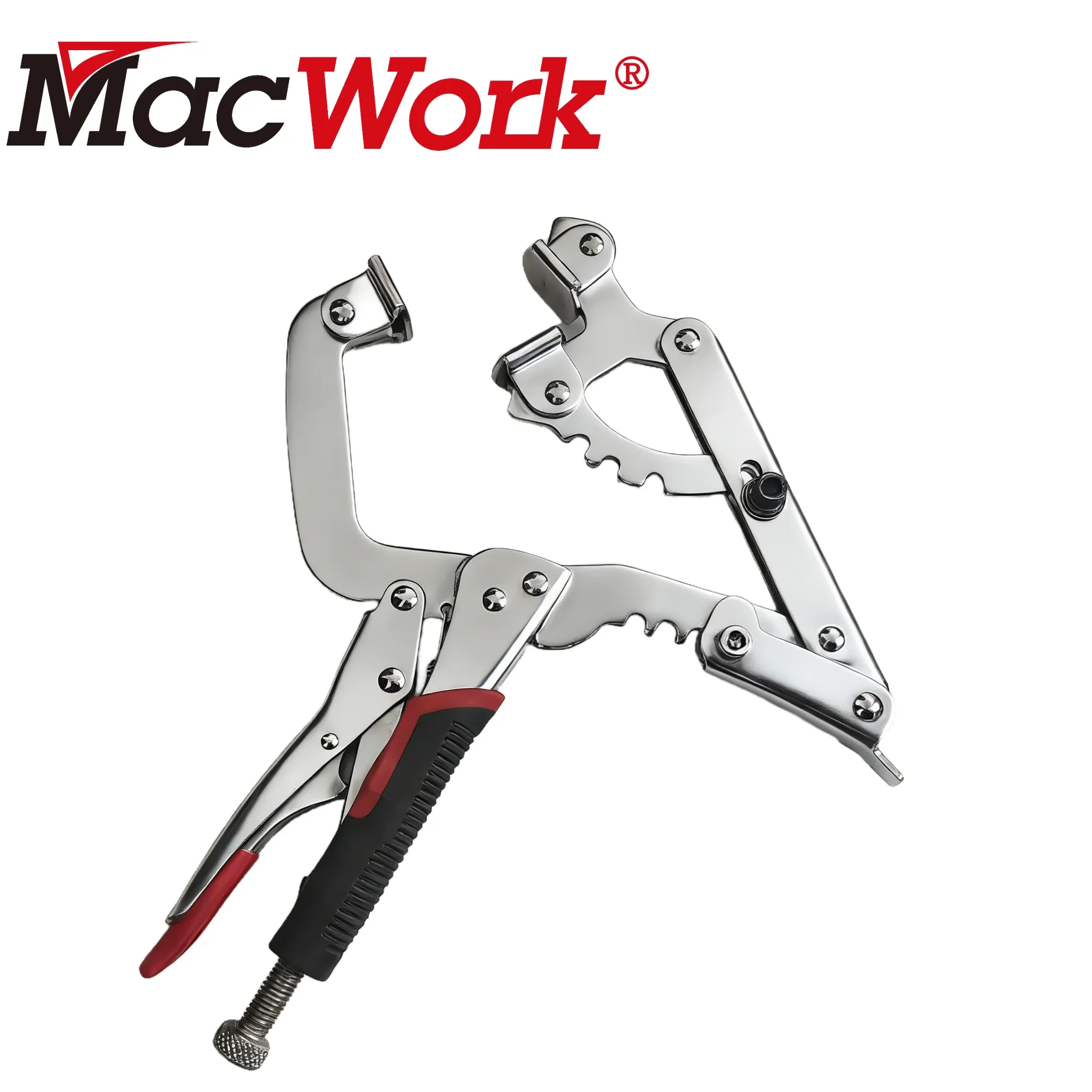 10 Inch C Clamp Three Head Locking Pliers Adjustable Width Vise Grip for 2" to 5' Woodworking Welding Alicate Parafusos view 4