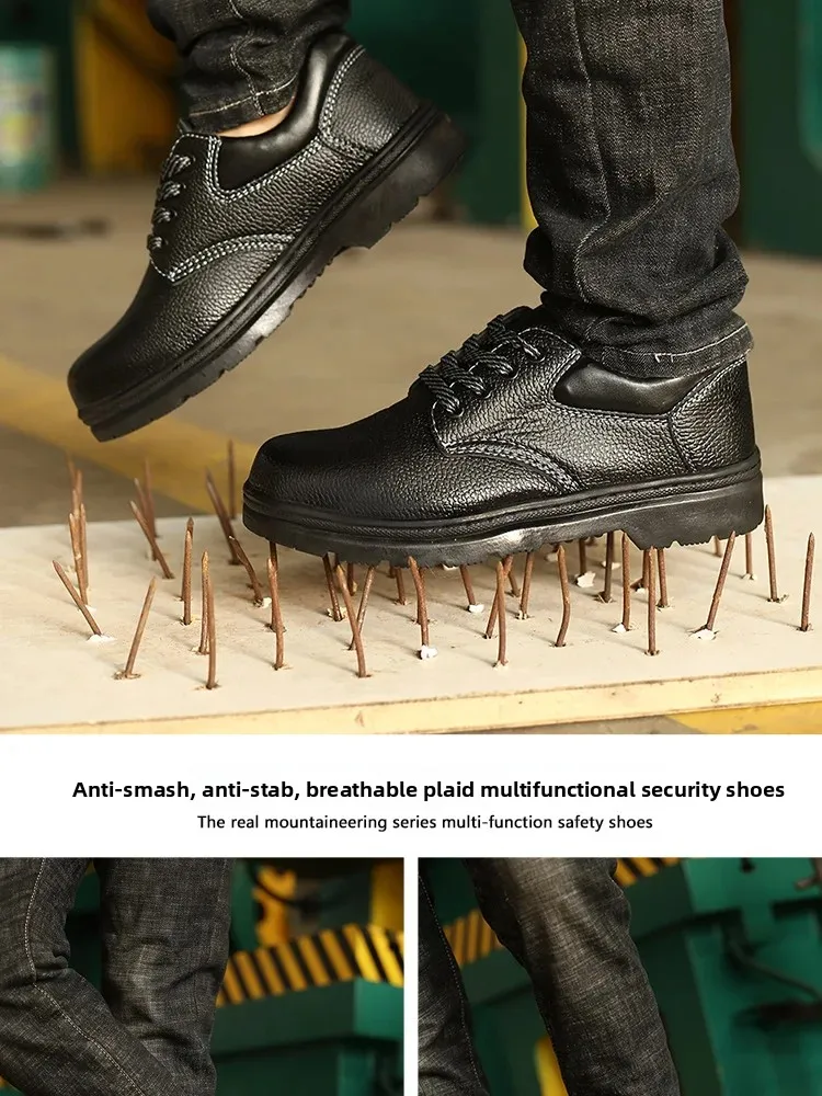 Мужская защитная обувь со стальным носком, легкие, удобные, противоударные, противоударные, для работы на строительной площадке, удобные ботинки для защиты труда