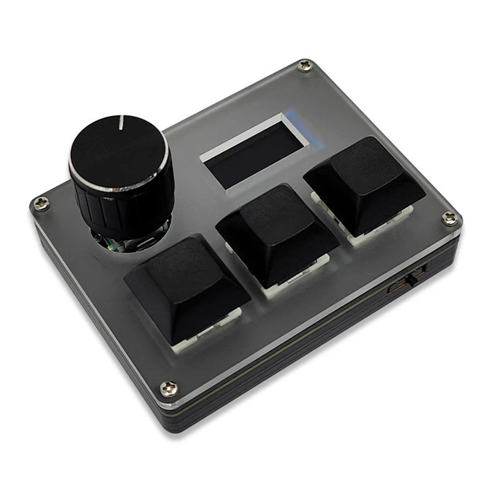 L77A 3-Key لوحة مفاتيح سلكية مخصصة أزرق التبديل OSU لوحة مفاتيح الألعاب مع شاشة مقبض RGB نسخة لصق لوحة المفاتيح Shotcut