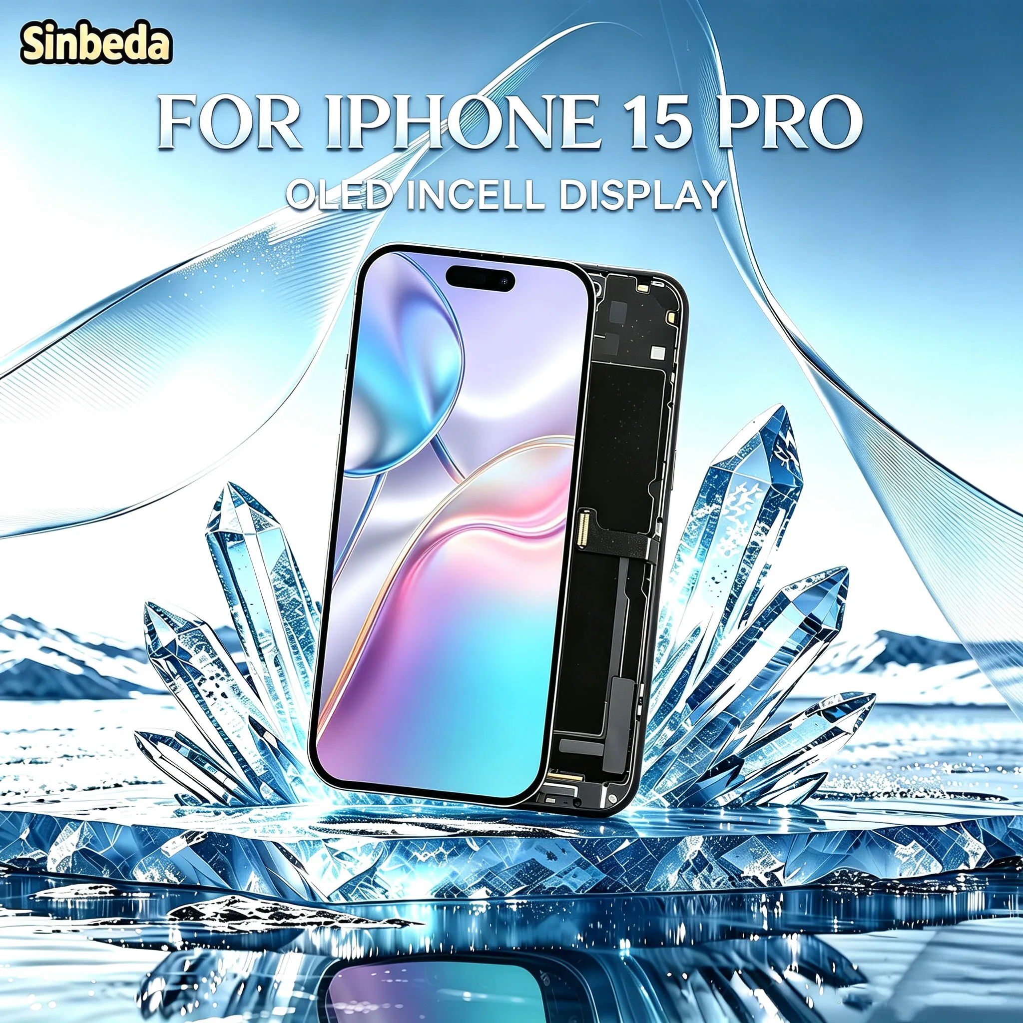 Zero Dead Pixel Incell OLED For Iphone 15pro Full Tested Screen Assembly For Iphone 15 Pro LCD Screen Replacment Pantalla