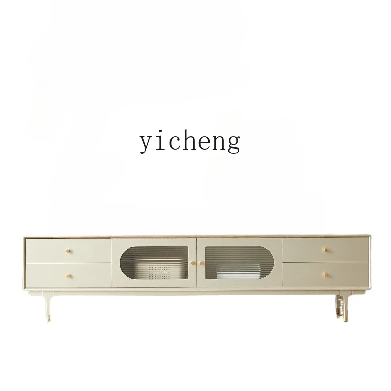 

Zf Solid Wood Coffee Table Small Apartment Locker Living Room Light Luxury Bedroom TV Cabinet