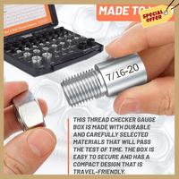44Pcs Thread Checker Kit Nut And Bolt Thread Checker Size Gauge 23 Inch & 21 Metric